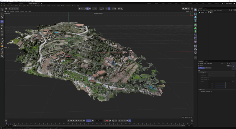Image obtained with photogrammetry with drones