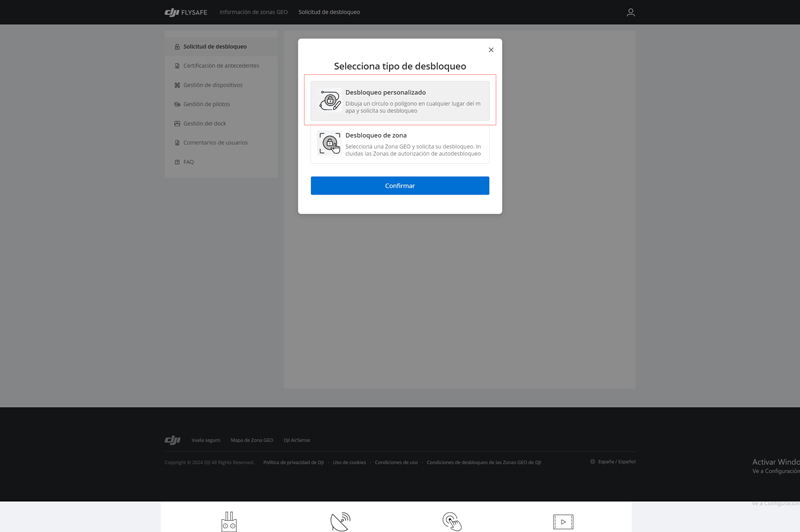 Unblocking steps GEO DJI4 zones