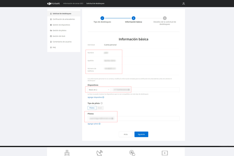 Unblocking steps GEO DJI5 zones