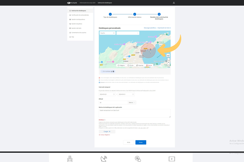 Unblocking steps GEO DJI6 zones