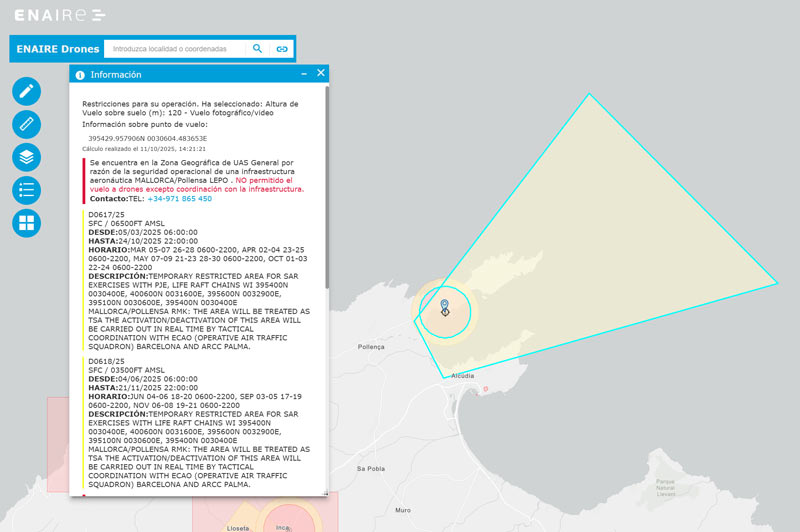 NOTAM for drones in Spain